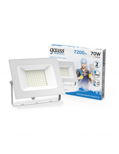 Прожектор Gauss Elementary 70W 7200lm 6500K...