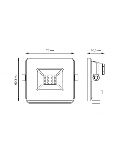 Прожектор Gauss Elementary 10W 845lm 4000К...