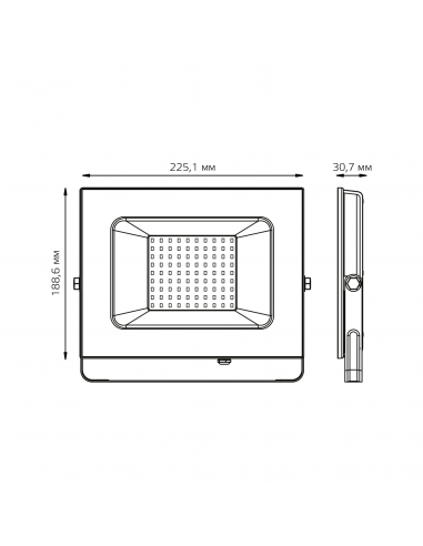 Прожектор Gauss Elementary 70W 7175lm 4000К...