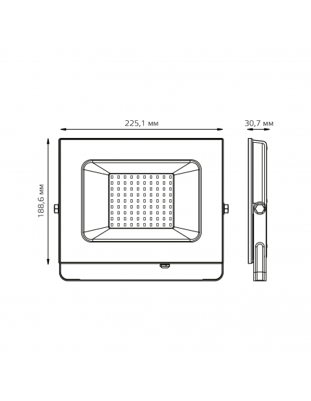 Прожектор Gauss Elementary 70W 7175lm 4000К 175-265V IP65 черный LED 1/10