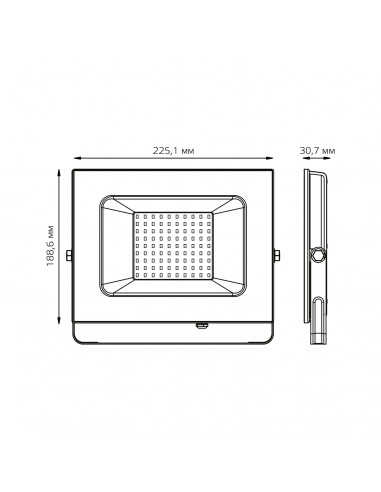 Прожектор Gauss Elementary 70W 7175lm 4000К...