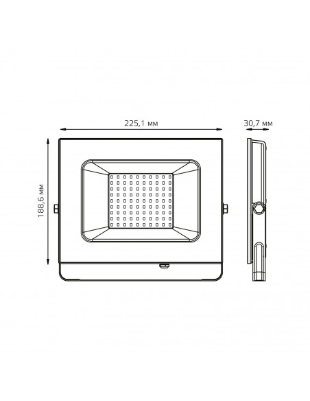 Прожектор Gauss Elementary 70W 7175lm 4000К 175-265V IP65 черный LED 1/10