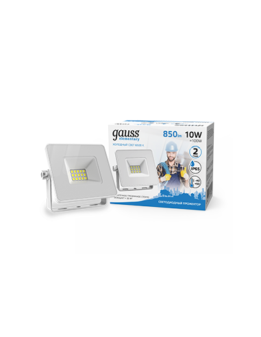 Прожектор Gauss Elementary 10W 850lm 6500K...