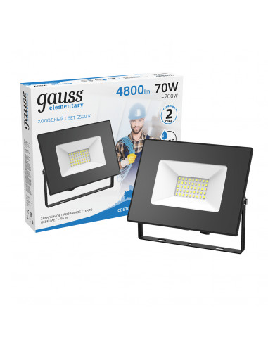Прожектор Gauss Elementary 70W 7200lm 6500К...
