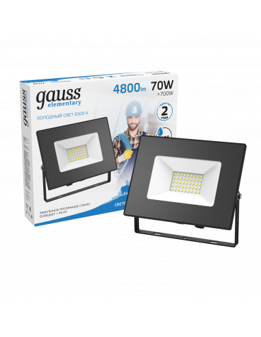 Прожектор Gauss Elementary 70W 7200lm 6500К...