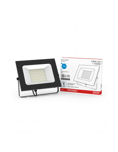 Прожектор Gauss Elementary 100W 7200lm 6500К...