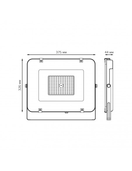 Прожектор Gauss Elementary 150W 12800lm 6500К 175-265V IP65 черный LED 1/4