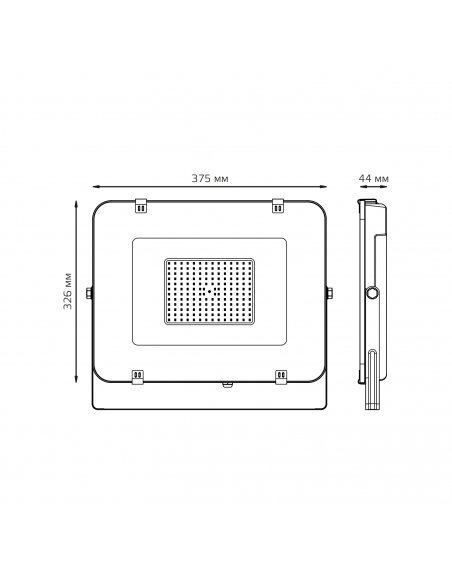 Прожектор Gauss Elementary 150W 12800lm 6500К 175-265V IP65 черный LED 1/4