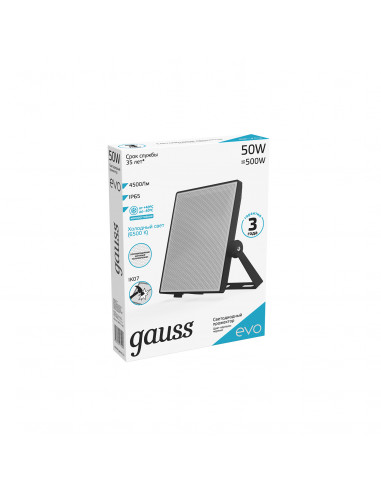 Прожектор Gauss EVO 50W 4500lm 6500K 100-240V...