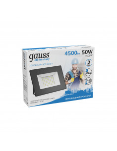 Прожектор Gauss Elementary 50W 4500lm 6500К 200-240V IP65... 2