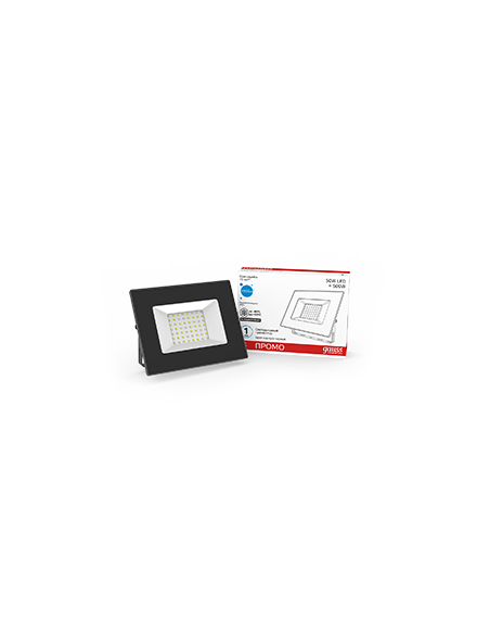 Прожектор Gauss Elementary 50W 4500lm 6500К 200-240V IP65 PROMO черный LED 1/10