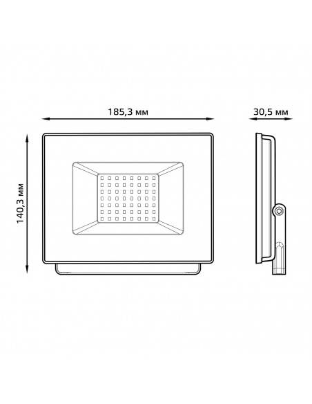 Прожектор Gauss Elementary 50W 4500lm 6500К 200-240V IP65 PROMO черный LED 1/10