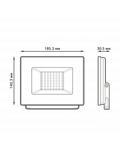 Прожектор Gauss Elementary 50W 4500lm 6500K 200-240V IP65... 2