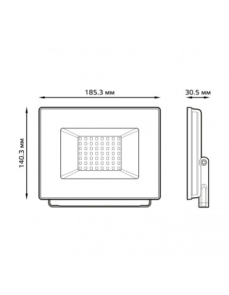 Прожектор Gauss Elementary 50W 4500lm 6500K 200-240V IP65 белый LED 1/10