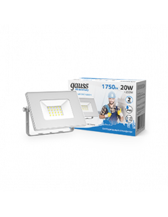 Прожектор Gauss Elementary 20W 1750lm 6500K 200-240V IP65...