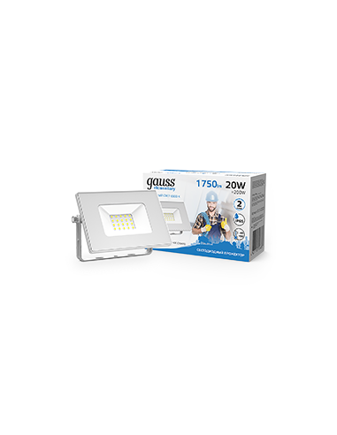 Прожектор Gauss Elementary 20W 1750lm 6500K...