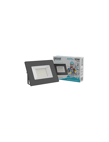 Прожектор Gauss Elementary 50W 4475lm 4000К 200-240V IP65 черный LED 1/10