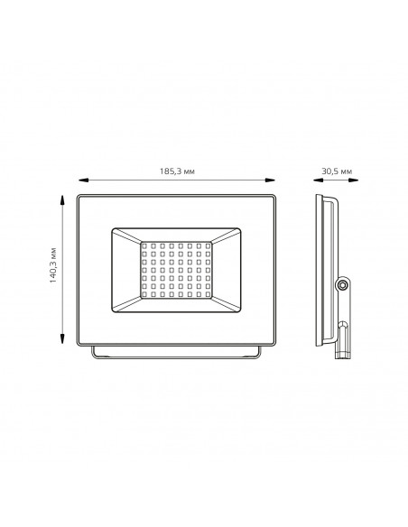 Прожектор Gauss Elementary 50W 4475lm 4000К 200-240V IP65 черный LED 1/10