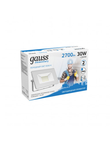 Прожектор Gauss Elementary 30W 2700lm 6500K...
