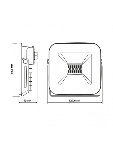 Прожектор Gauss Smart Home 10W 700lm 3000-6500K 200-240V IP65 черный RGBW+изм.цв.темп.+диммирование LED 1/20