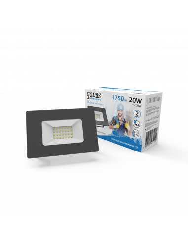 Прожектор Gauss Elementary 20W 1750lm 6500К...