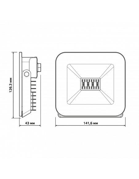 Прожектор Gauss Smart Home 20W 1400lm 3000-6500K 200-240V IP65 черный RGBW+изм.цв.темп.+диммирование LED 1/20