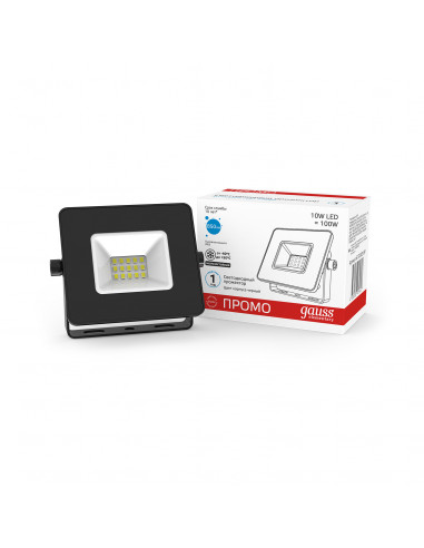 Прожектор Gauss Elementary 10W 850lm 6500К...