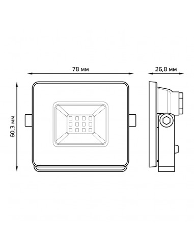 Прожектор Gauss Elementary 10W 850lm 6500К...