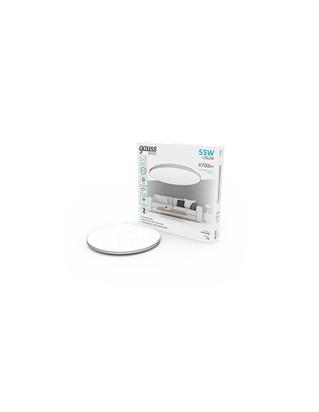 Светильник Gauss Basic Space Line НПС 55W 4700lm 4000K  220-240V IP20 485*75 LED 1/10