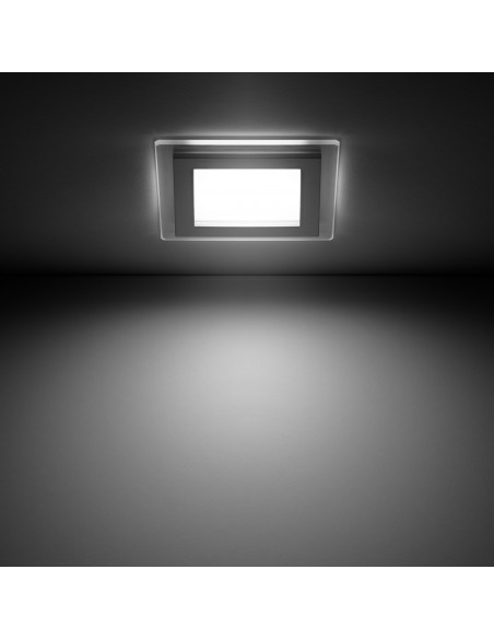 Светильник Gauss Glass кв 6W 490lm 4000K 220-240V IP20 монт Ø70х70 100*100*35 с дек стеклом LED 1/40