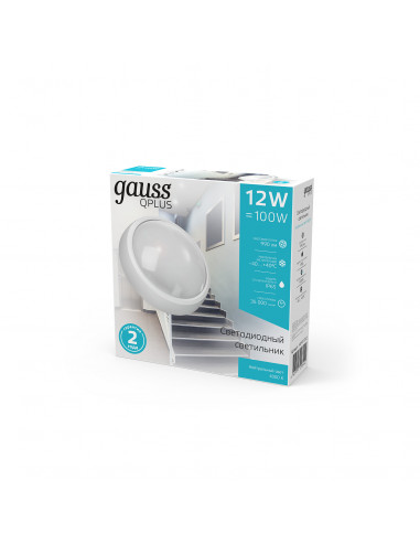 Светильник ЖКХ Gauss ECO 2.0 круг 12W 990lm...