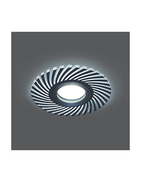 Светильник Gauss Backlight BL132 Кругл./узор. Черный, Gu5.3, 3W, LED 4000K 1/40