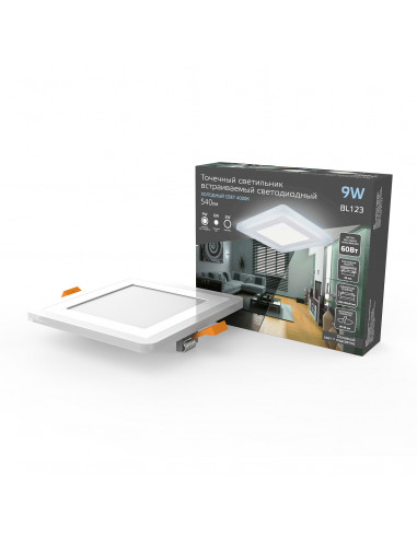 Светильник Gauss Backlight кв 6+3W 540lm 4000K...