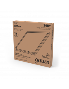 Светильник офисный Gauss 36W 2750lm 4000K IP20... 2