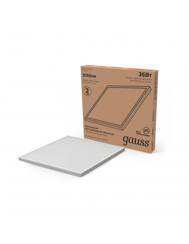 Светильник офисный Gauss 36W 2750lm 4000K IP20...