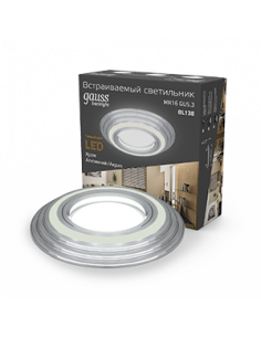 Светильник Gauss Backlight BL138 Кругл. Хром. Gu5.3, 3W,...