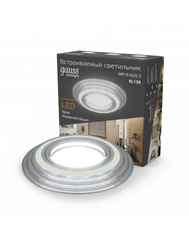 Светильник Gauss Backlight BL138 Кругл. Хром....