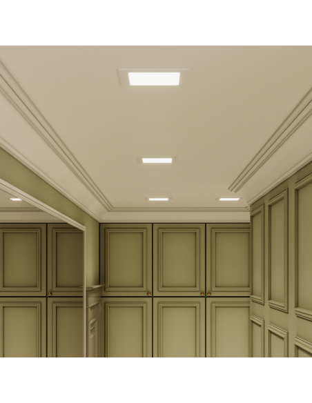 Светильник Gauss Slim квадрат 15W 1100lm 4000K 180-265V IP20 монтаж Ø155*155 170*170*22 LED 1/20