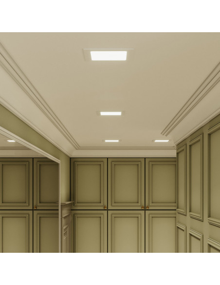Светильник Gauss Slim квадрат 15W 1100lm 4000K 180-265V IP20 монтаж Ø155*155 170*170*22 LED 1/20