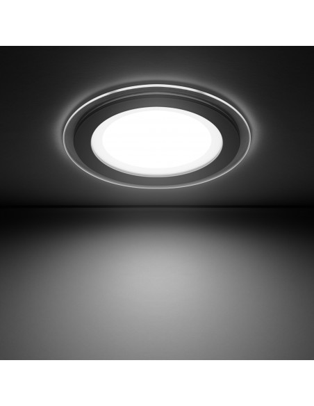Светильник Gauss Glass круг 12W 990lm 4000K 220-240V IP20 монт Ø118 160*35 с дек стеклом LED 1/40