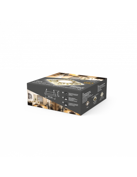 Светильник Gauss Backlight BL063 Квадрат. Золотой узор/Золото, Gu5.3, LED 2700K 1/40