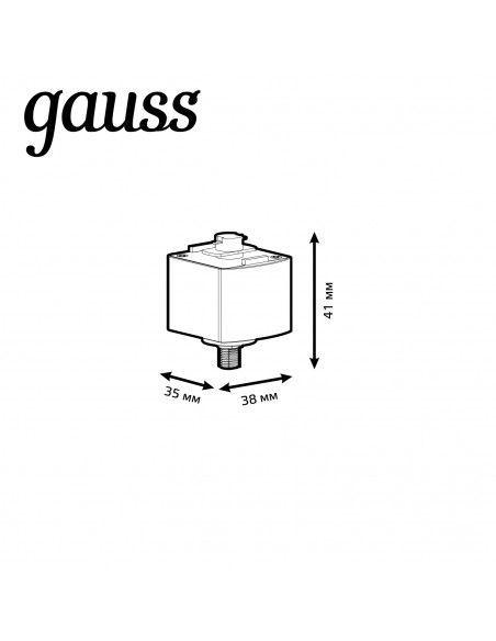 Адаптер Gauss для подключения светильника к трековой системе, цвет белый 1/50