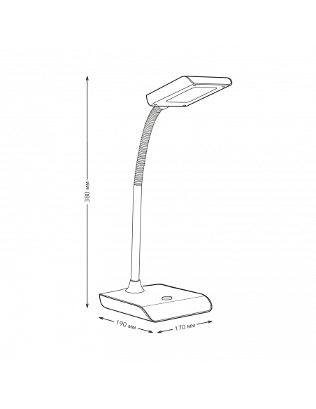 Светильник настольный Gauss модель GTL101 8W 550lm 4000K 220-240V белый с серым LED 1/20