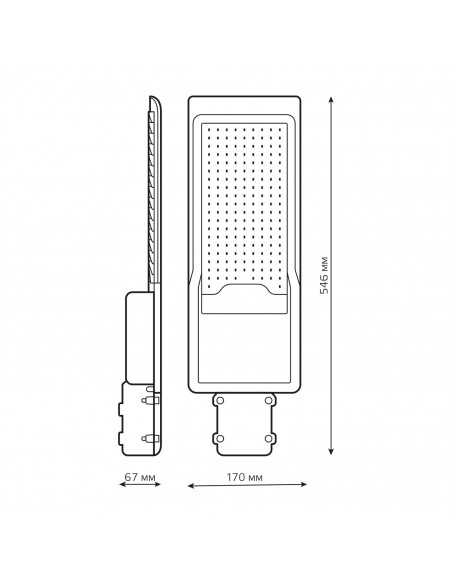 Светильник уличный Gauss Avenue 120W 11000lm 5000K 190-250V IP65 546*170*67мм черный КСС "Ш" LED 1/5