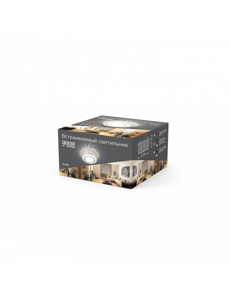Светильник Gauss Backlight BL090 Кругл. Белый/Белый, Gu5.3, 3W, LED 3000K 1/30