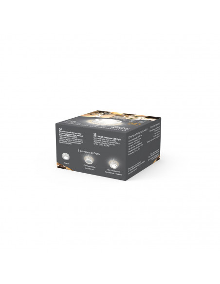 Светильник Gauss Backlight BL090 Кругл. Белый/Белый, Gu5.3, 3W, LED 3000K 1/30