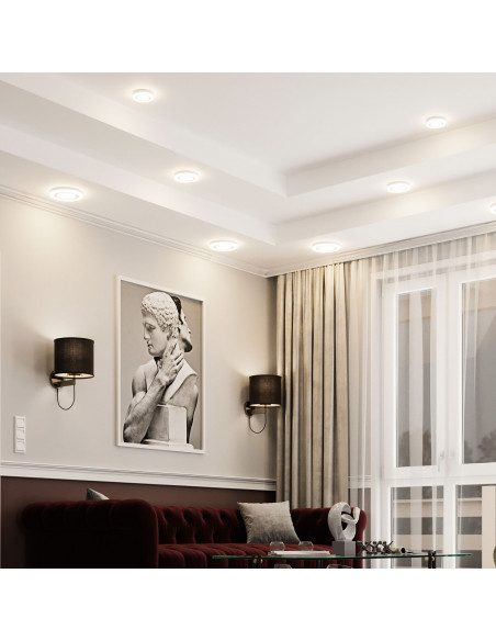 Светильник Gauss Backlight круг 6+3W 540lm 4000K 180-265V IP20 монт Ø120 145*31мм 3 реж  LED 1/40