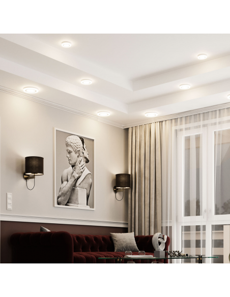 Светильник Gauss Backlight круг 6+3W 540lm 4000K 180-265V IP20 монт Ø120 145*31мм 3 реж  LED 1/40