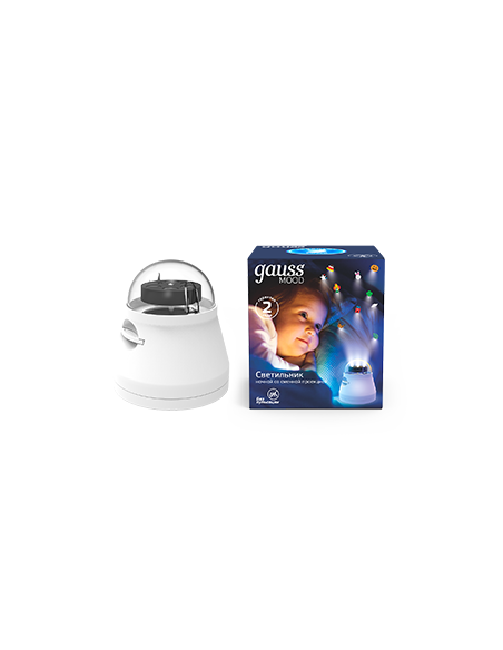 Светильник MOOD 4W 220-240V белый со сменной проекцией с кабелем электропитания и выключателем LED 1/50