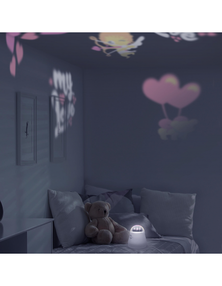 Светильник MOOD 4W 220-240V белый со сменной проекцией с кабелем электропитания и выключателем LED 1/50